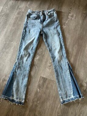 🧡3/15 Guess Flare Blue Jeans Girls 16/Women's XS